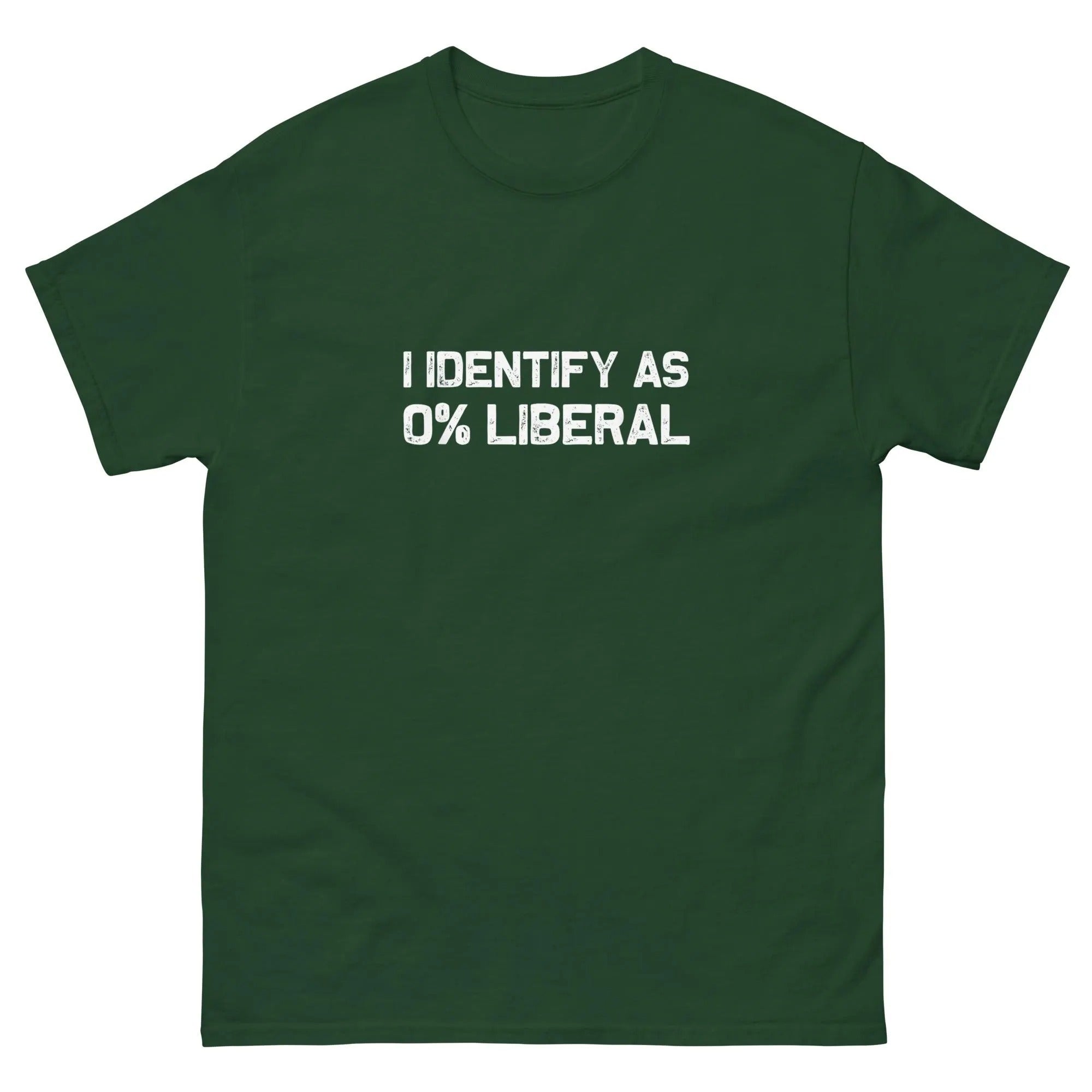 I Identify As Zero Percent Liberal Funny Statement Shirt